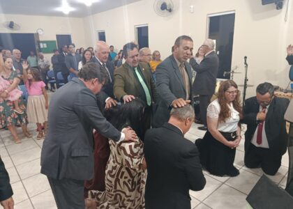 Culto de transição missionária realizado pela ADMSJP em janeiro de 2026