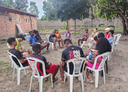 Crianças e jovens em projeto missionário na comunidade quilombola em Codó Maranhão
