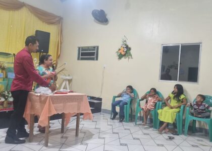 Relatório Missionário de Abril na Base Derrubada em Maracanã Pará com crianças e adolescentes em discipulado.