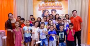 Crianças atendidas pela Base Missionária em Vaca Brava Piauí com reforço escolar, palestras educativas e ensino bíblico.