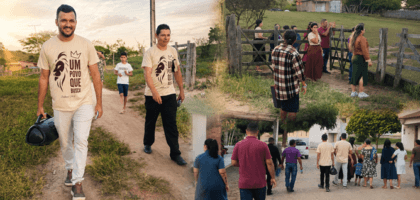 Obra missionária no povoado Cansanção Bahia com evangelismo, novos convertidos e construção de templo no Semiárido Baiano.